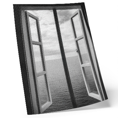 Wandposter Offenes Fenster, Horizont, friedlicher Raum