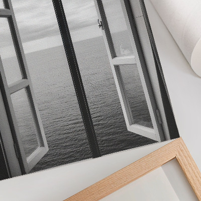 Wandposter Offenes Fenster, Horizont, friedlicher Raum