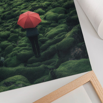 Kunstdruck leinwand Dominierendes Grün, Ruhe, geheimnisvolle Aura, Kontrast