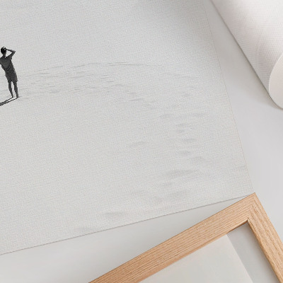 Wandposter Minimalismus, Einsamkeit, Raum, Frieden.