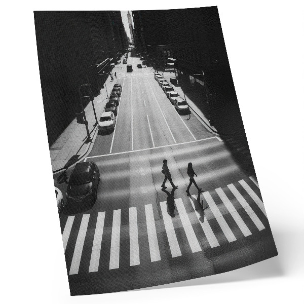 Wandposter Urbane Szene in Schwarz-Weiß mit modernem Flair