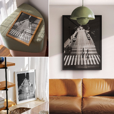 Wandposter Urbane Szene in Schwarz-Weiß mit modernem Flair