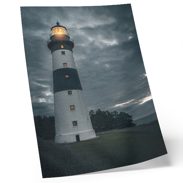 Kunstdruck leinwand Ein Leuchtturm vor einem bewölkten Himmel