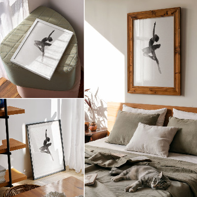 Wandposter Die elegante Silhouette einer Tänzerin, voller Dynamik