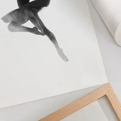 Wandposter elegante Silhouette einer Tänzerin voller Dynamik