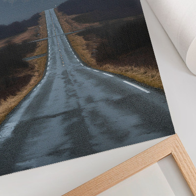 Kunstdruck leinwand Bewölkte Berge, holprige Straße, friedliche Atmosphäre