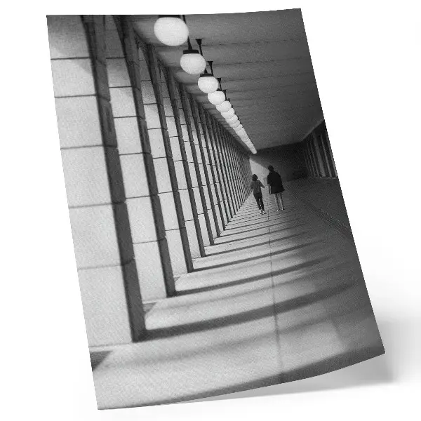 Poster Moderne Architektur lange Schatten und Symmetrie