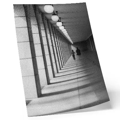 Poster Moderne Architektur lange Schatten und Symmetrie