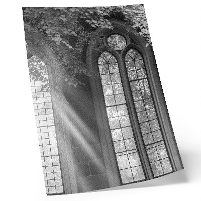 Poster Alte gotische Fenster – Licht lässt Geheimnisse lauern