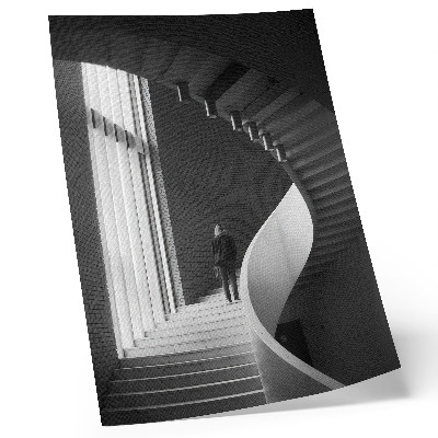 Poster Wendeltreppe, Backstein, Minimalismus, Kontrast