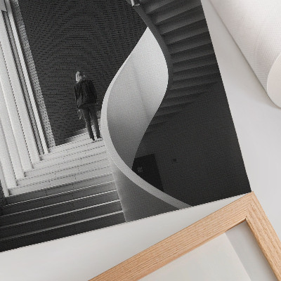 Poster Wendeltreppe, Backstein, Minimalismus, Kontrast