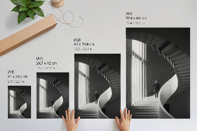 Poster Wendeltreppe, Backstein, Minimalismus, Kontrast