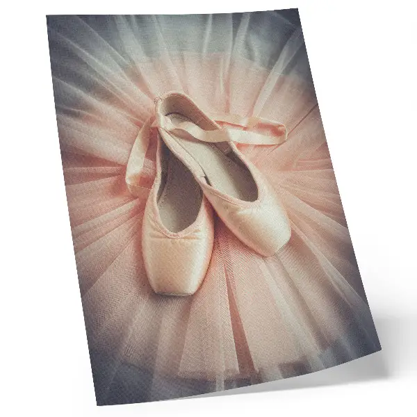 Wandposter Ballerinas mit rosa Tüllrock für Harmonie und Eleganz
