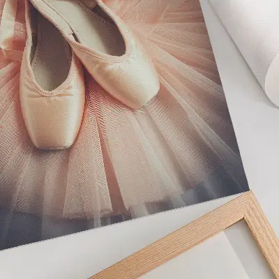 Wandposter Ballerinas mit rosa Tüllrock für Harmonie und Eleganz