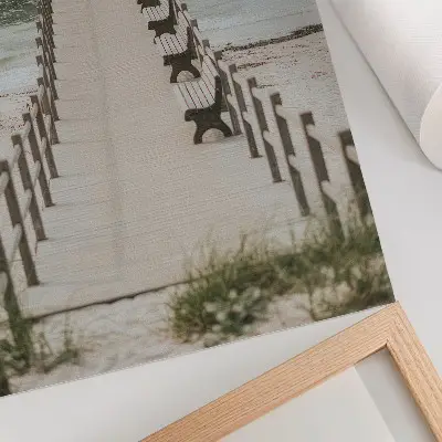 Wandposter minimalistischer Steg am Meer