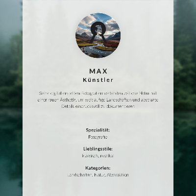 Poster Grüne Waldtiefen, Nebelspiegelung im Wasser