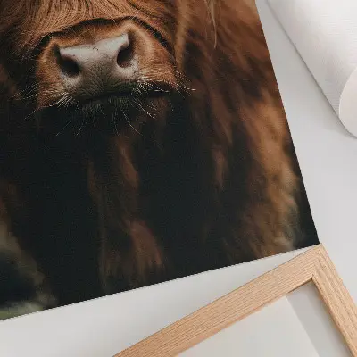 Poster Tierporträt mit Fell in rustikaler Atmosphäre