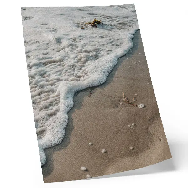 Wandposter mit dem Motiv Sand, Wasser, Zartheit und Harmonie