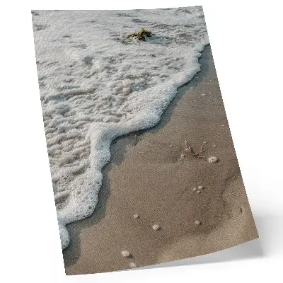 Wandposter mit dem Motiv Sand, Wasser, Zartheit und Harmonie