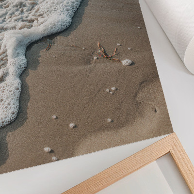 Wandposter Sand, Wasser, Zartheit, Harmonie