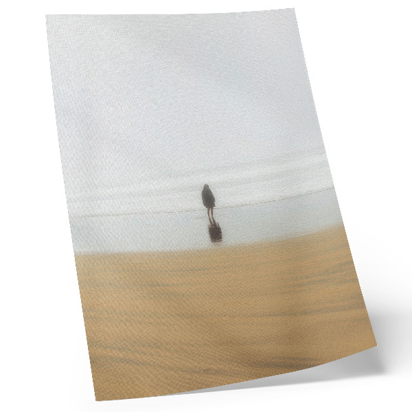 Kunstdruck leinwand Minimalismus, Ruhe, Einsamkeit, Strand, Spiegelung, Wasser