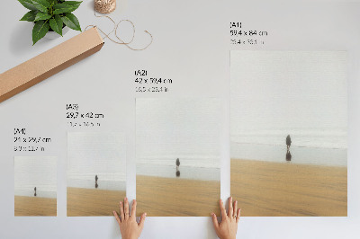 Kunstdruck leinwand Minimalismus, Ruhe, Einsamkeit, Strand, Spiegelung, Wasser