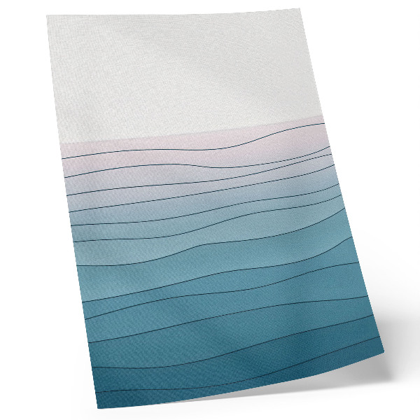 Kunstdruck leinwand Wellen auf blau-rosa Hintergrund – ein ruhiges Design