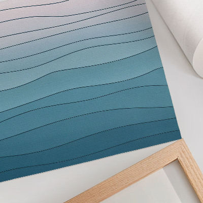 Kunstdruck leinwand Wellen auf blau-rosa Hintergrund – ein ruhiges Design