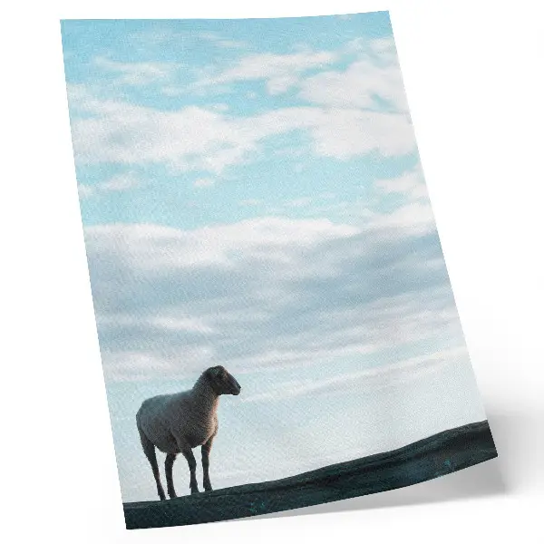 Wandposter Himmel mit Wolken und Schafen für Ruhe und Frieden
