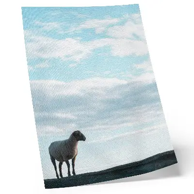 Wandposter Himmel mit Wolken und Schafen für Ruhe und Frieden