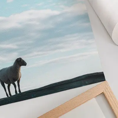 Wandposter Himmel mit Wolken und Schafen für Ruhe und Frieden