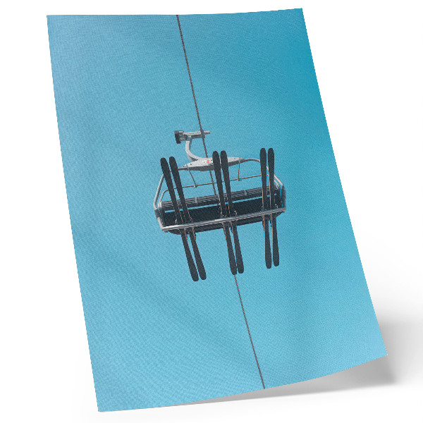 Kunstdruck leinwand Seilbahn vor dem blauen Himmel