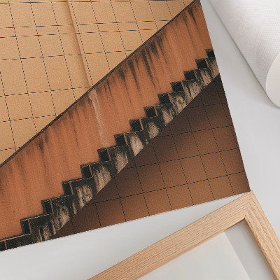 Kunstdruck leinwand Geometrische Linien in Beige- und Brauntönen voller Harmonie
