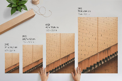 Kunstdruck leinwand Geometrische Linien in Beige- und Brauntönen voller Harmonie