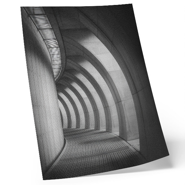 Wandposter Futuristische Eleganz in Schwarz-Weiß