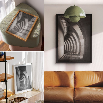 Wandposter Futuristische Eleganz in Schwarz-Weiß