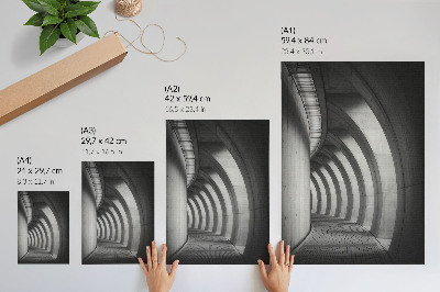 Wandposter Futuristische Eleganz in Schwarz-Weiß