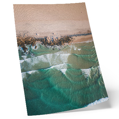 Wandposter Strandwellen, Sand, Aussicht