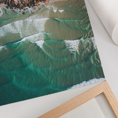 Wandposter Strandwellen, Sand, Aussicht
