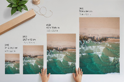 Wandposter Strandwellen, Sand, Aussicht