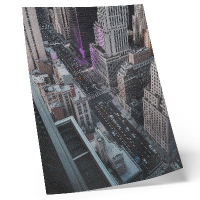 Poster Moderne Wolkenkratzer auf den Straßen von New York