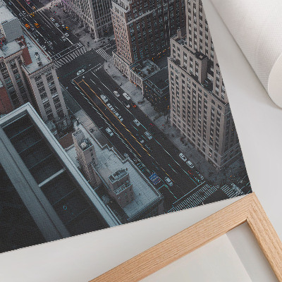 Poster Moderne Wolkenkratzer auf den Straßen von New York