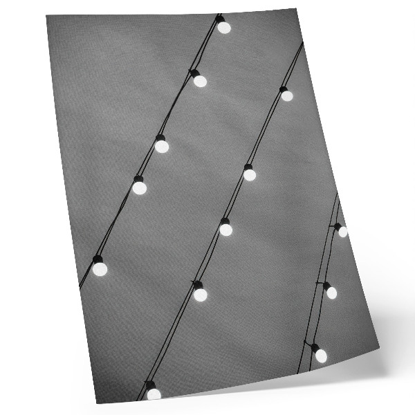 Wandposter Schwarz-Weiß-Symmetrie von Glühbirnen