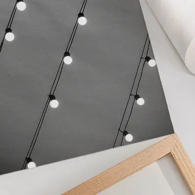 Wandposter schwarz-weiße Symmetrie von Glühbirnen