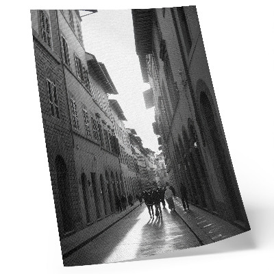 Kunstdruck leinwand Der monochrome Charme einer historischen Straße