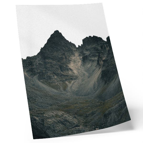 Wandposter Majestätische Berggipfel, unberührte Natur