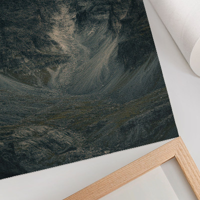 Wandposter Majestätische Berggipfel, unberührte Natur