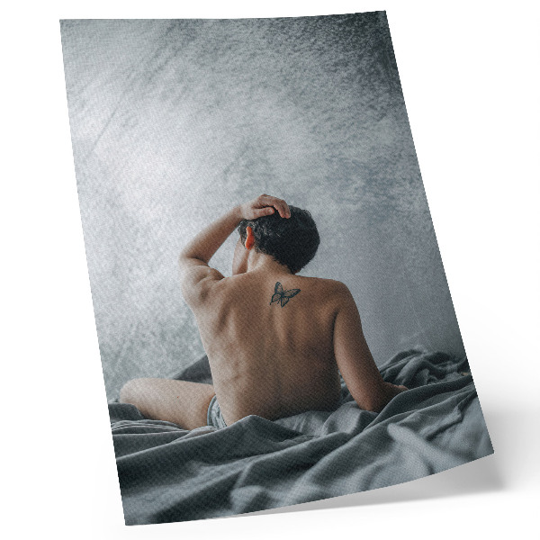 Poster Minimalistischer Nude-Look in Grautönen