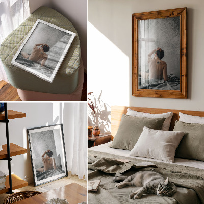 Poster Minimalistischer Nude-Look in Grautönen