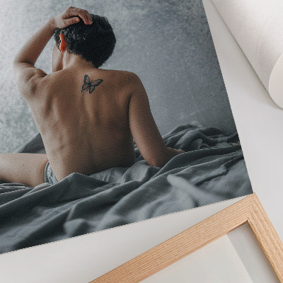 Poster Minimalistischer Nude-Look in Grautönen